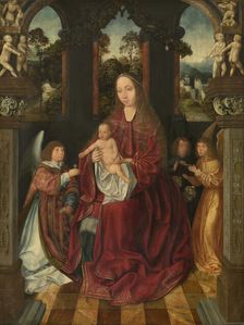 Madonna with Angels, c1520s. Creator: Master of the Holy Blood