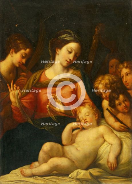 Madonna with Child among Children, 18th century. Creator: Unknown.