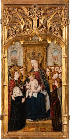Madonna with Child, Angels and founder, c1448-1458. Creator: Juan Rexach workshop