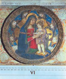 Madonna with Child and Angels 1492 - 1495, fresco by Pinturicchio