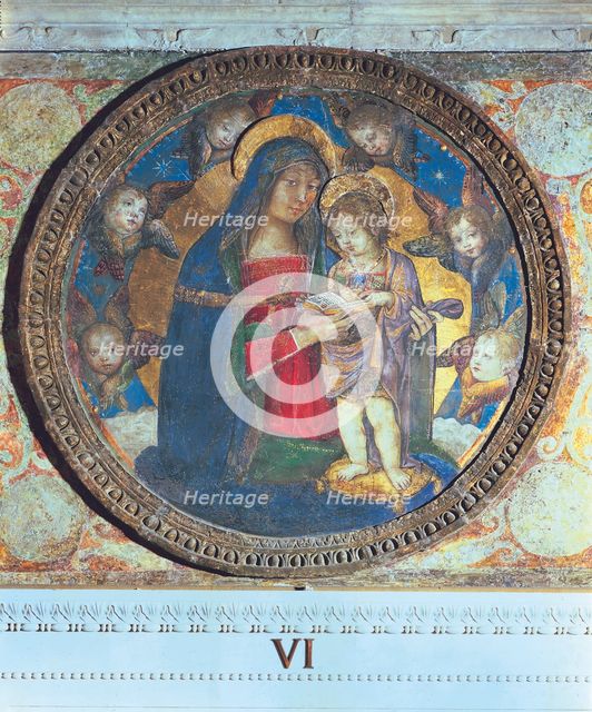 Madonna with Child and Angels', 1492 - 1495, fresco by Pinturicchio.