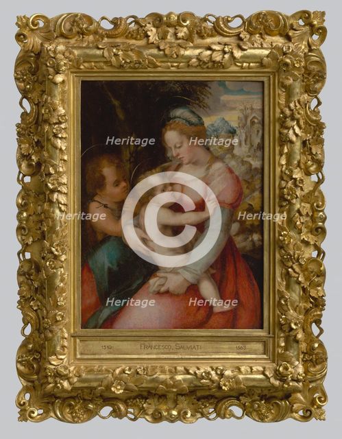 Madonna with Child and John the Baptist, 1560. Creator: Workshop of Pier Francesco Foschi.