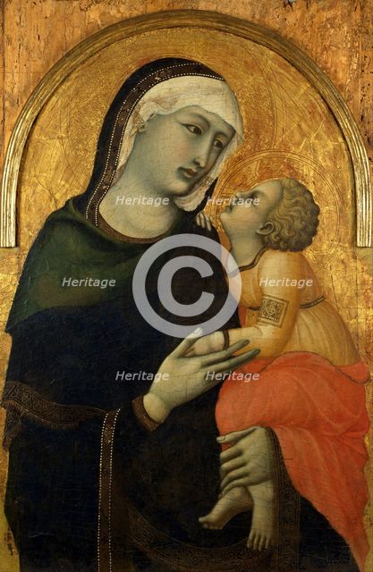 Madonna with Child. Artist: Lorenzetti, Pietro (ca 1300-ca 1348)