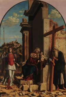 Madonna with Child between Saints Michael and Andrew, c1499. Creator: Cima da Conegliano, Giovanni Battista (ca. 1459-1517)