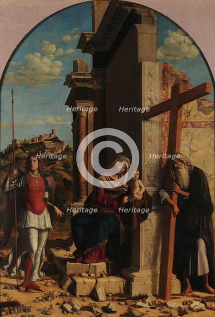 Madonna with Child between Saints Michael and Andrew, c1499. Creator: Cima da Conegliano, Giovanni Battista (ca. 1459-1517).