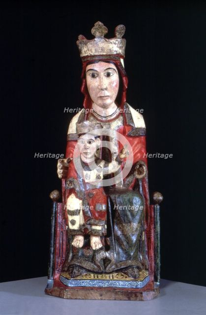Madonna with Child in polychromed wood, from Santa Maria de Taudell.