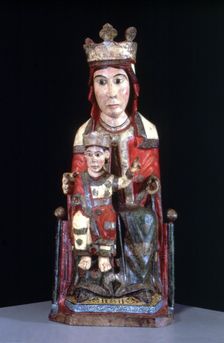 Madonna with Child in polychromed wood, from Santa Maria de Taudell