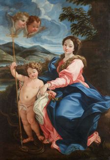 Madonna with Child piercing the Head of the Serpent ('Madonna della Serpe'), 1697-98. Creator: Giovanni Battista Gaulli Baciccio