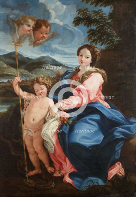Madonna with Child piercing the Head of the Serpent ('Madonna della Serpe'), 1697-98. Creator: Giovanni Battista Gaulli Baciccio.