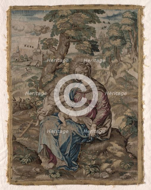 Madonna with Christ Child and Saint John the Baptist, 1500s. Creator: Unknown.