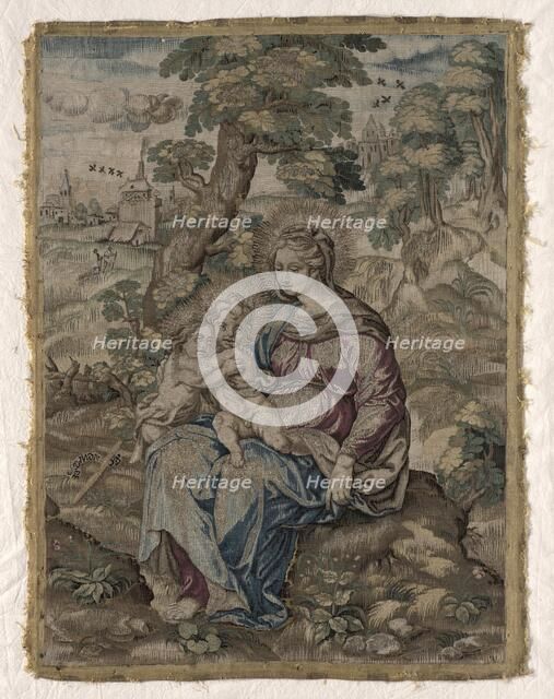 Madonna with Christ Child and Saint John the Baptist, 1500s. Creator: Unknown.