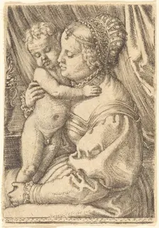 Madonna with Flower Vase, c. 1520. Creator: Barthel Beham