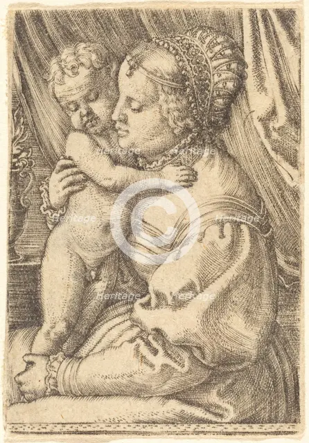 Madonna with Flower Vase, c. 1520. Creator: Barthel Beham.
