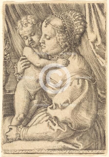 Madonna with Flower Vase, c. 1520. Creator: Barthel Beham.