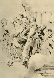 Madonna with Saints and Angels mid 18th century, (1928). Artist: Giovanni Battista Tiepolo