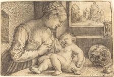 Madonna with Skull, 1520s. Creator: Barthel Beham