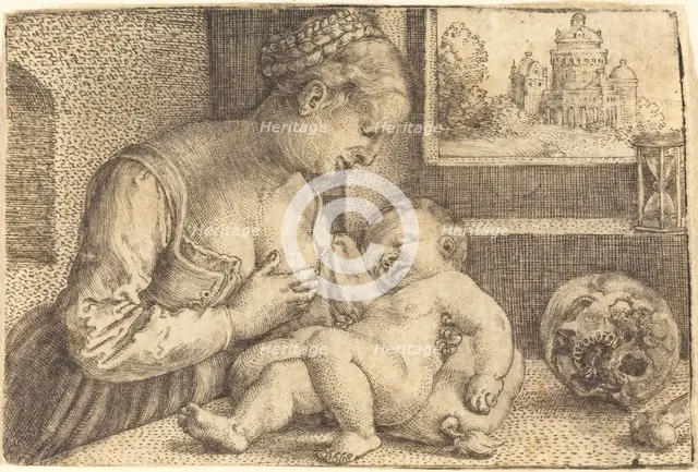 Madonna with Skull, 1520s. Creator: Barthel Beham.