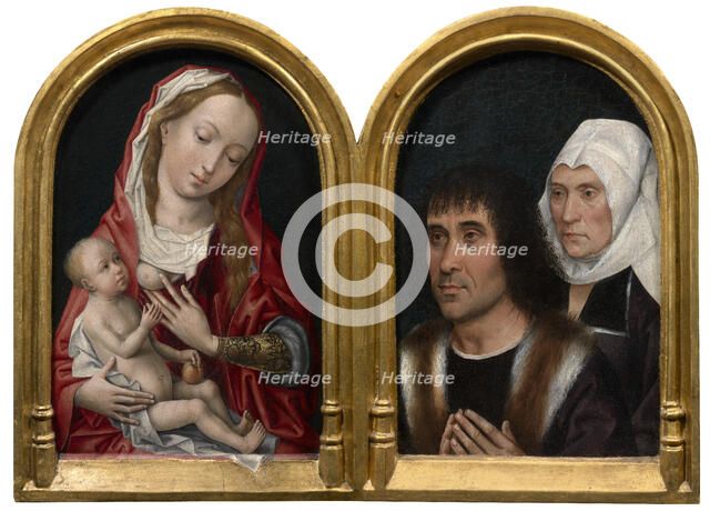 Madonna with Two Donors, 4th quarter 15th century. Creator: Anon.