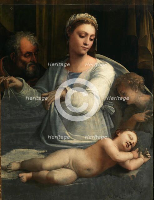 Madonna with the veil, 1533. Creator: Piombo, Sebastiano, del (1485-1547).