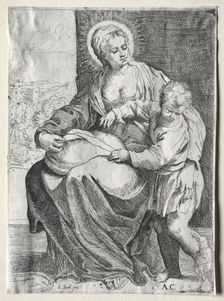 Madonna with the White Raven, 1500s. Creator: Annibale Carracci (Italian, c. 1560-1609), school of