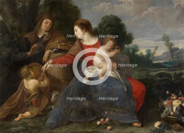 Madonna with the Infant Saint John the Baptist and Elisabeth. Creator: Theodoor Rombouts.