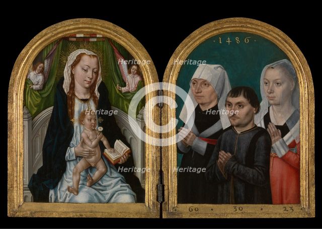 Madonna with Three Donors, 1486. Creator: Master of the Saint Ursula Legend.