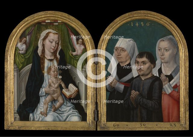 Madonna with Three Donors, 1486. Creator: Master of the Saint Ursula Legend.