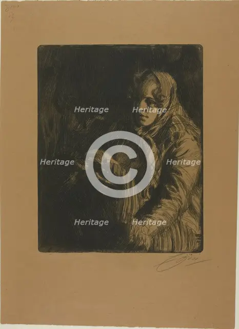 Madonna (A Mother), 1900. Creator: Anders Leonard Zorn.