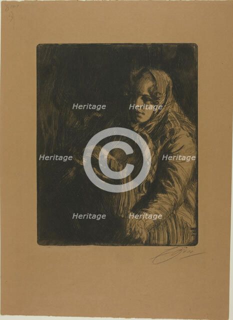 Madonna (A Mother), 1900. Creator: Anders Leonard Zorn.