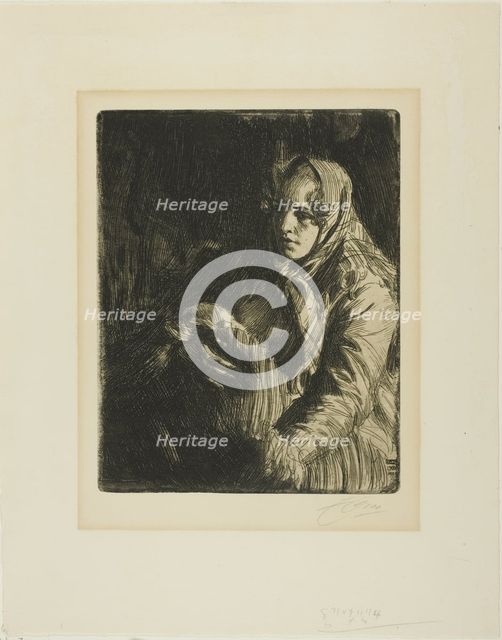 Madonna (A Mother), 1900. Creator: Anders Leonard Zorn.