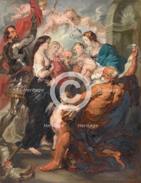 Madonna Accompanied by Saints, 1859. Creator: Adolphe Leonard de Mol.