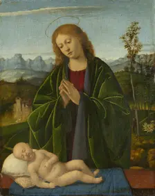 Madonna Adoring the Child, c. 1520. Creator: Marco Basaiti