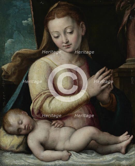 Madonna Adoring the Child, c. 1585-1605. Creator: Barbara Longhi.