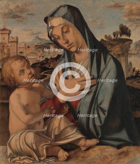 Madonna Adoring the Child. Creator: Bartolomeo Montagna.