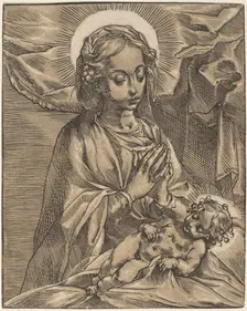 Madonna and Child, 1591/93. Creator: Andrea Andreani