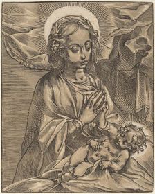 Madonna and Child, 1591/93. Creator: Andrea Andreani