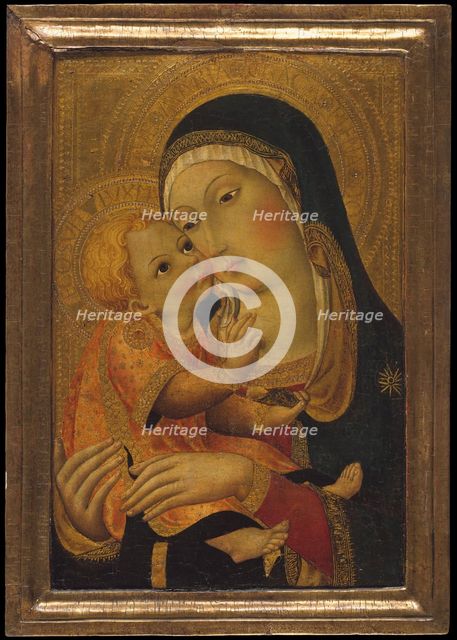 Madonna and Child, ca. 1448-60. Creator: Workshop of Sano di Pietro (Ansano di Pietro di Mencio) (Italian, Siena 1405-1481 Siena).