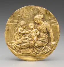 Madonna and Child and St. John in a Courtyard, c.between 1620 and 1650. Creator: Unknown