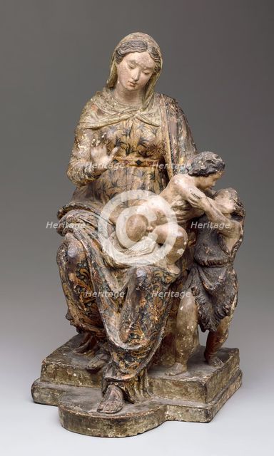 Madonna and Child and the Young St. John, mid or late 16th century. Creators: Virgin Mary, Jesus Christ, Antonio Calcagni.