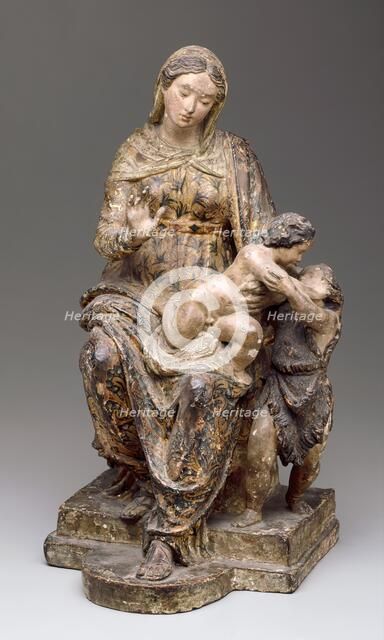 Madonna and Child and the Young St. John, mid or late 16th century. Creators: Virgin Mary, Jesus Christ, Antonio Calcagni.