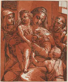 Madonna and Child Accompanied by Saints, 1585. Creator: Andrea Andreani