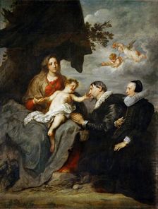 Madonna and Child adored by a married couple, 1630-1632. Creator: Dyck, Sir Anthony van (1599-1641)