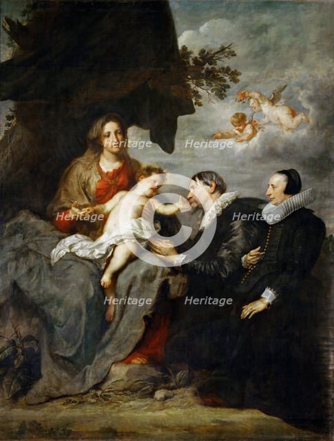 Madonna and Child adored by a married couple, 1630-1632. Creator: Dyck, Sir Anthony van (1599-1641).