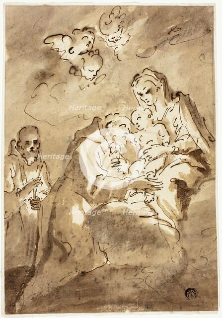 Madonna and Child Adored by Saint Francis, n.d. Creator: Unknown.