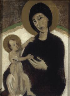 Madonna and Child, after Cimabue, 1932. Creator: Helene Schjerfbeck