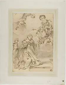 Madonna and Child Appearing to Male Saint, n.d. Creator: Unknown
