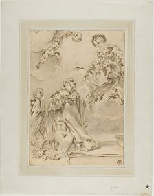 Madonna and Child Appearing to Male Saint, n.d. Creator: Unknown