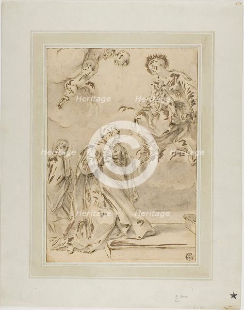 Madonna and Child Appearing to Male Saint, n.d. Creator: Unknown.