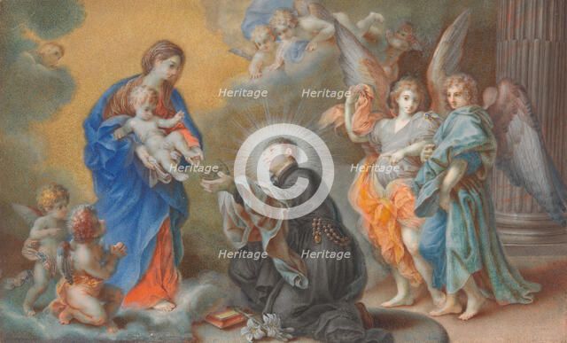 Madonna and Child Appearing to Saint Louis Gonzaga, c. 1750. Creator: Veronica Stern.