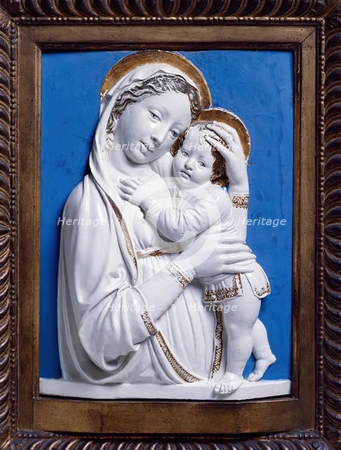 Madonna and Child, between 1445 and 1450. Creators: Virgin Mary, Jesus Christ, Luca della Robbia.